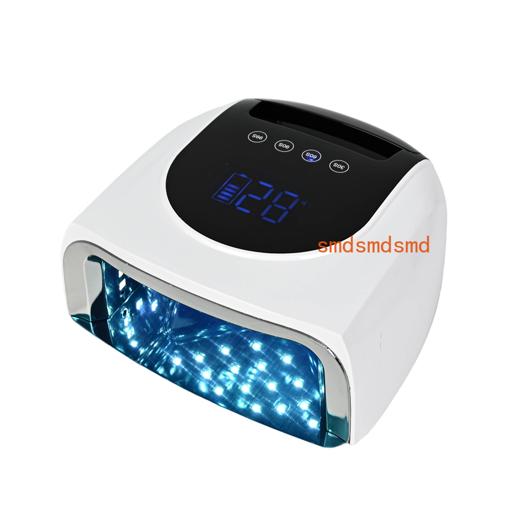 Uv Led Lamp Nail - 充電式96Wネイルランプ、ミラー反射ベース付きジェルポリッシュ乾燥機、マニキュアマシン、ネイル用UVライト、ネイルUV LEDランプ