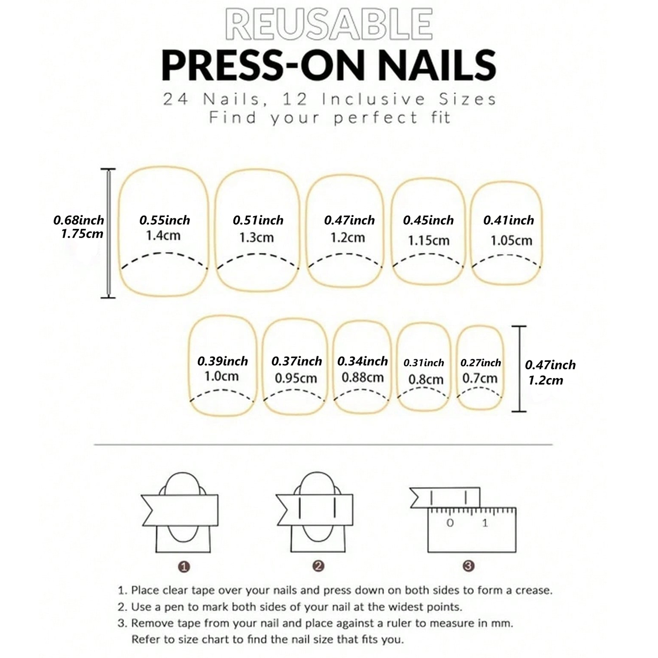 24枚入りショートスクエアホワイトフランスフルカバーフェイク - Nail Art France のレビューと価格
