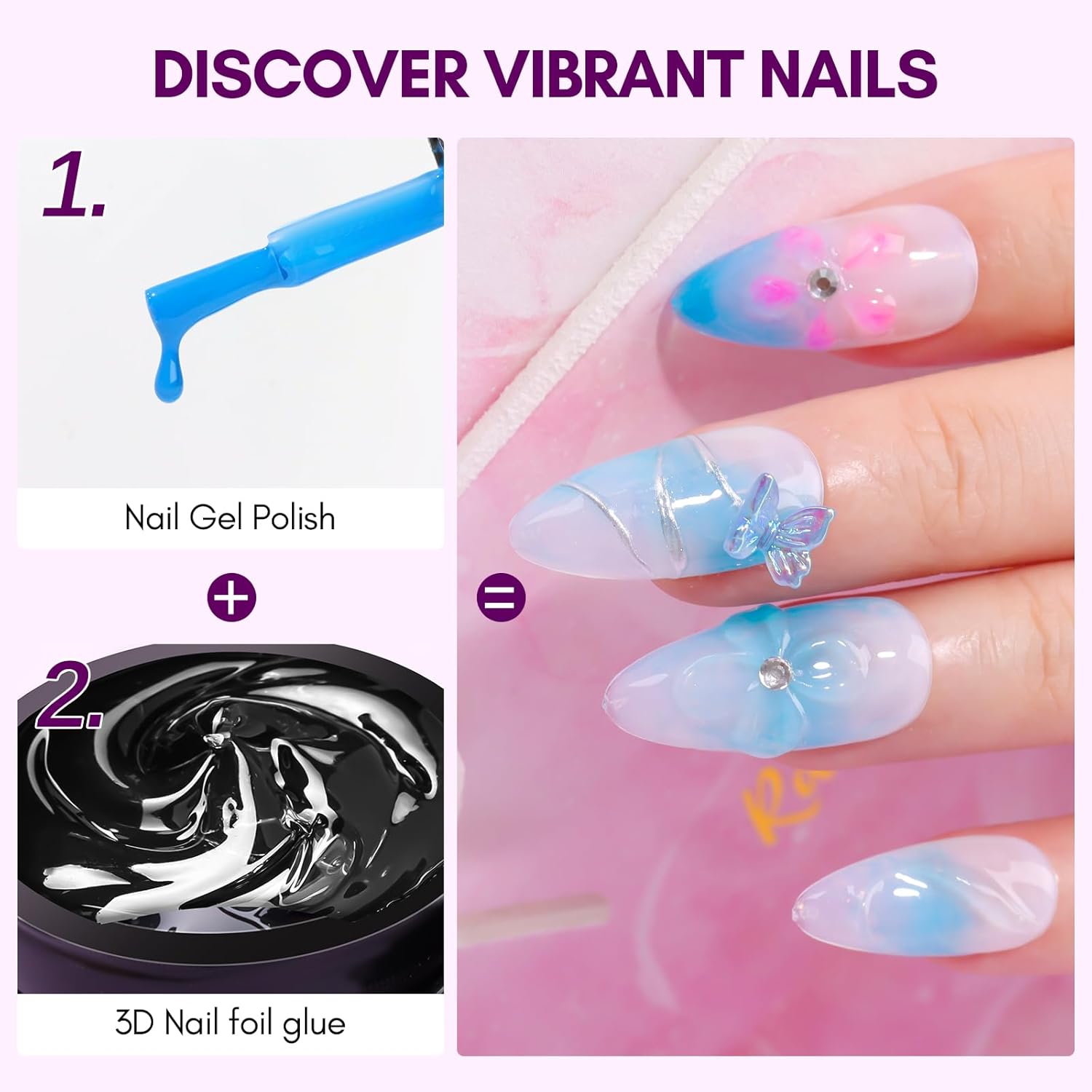 マカート3Dネイルジェル8mlネイルフォイルグルー転写ジェル - Uv Led Lamp Nail のレビューと価格