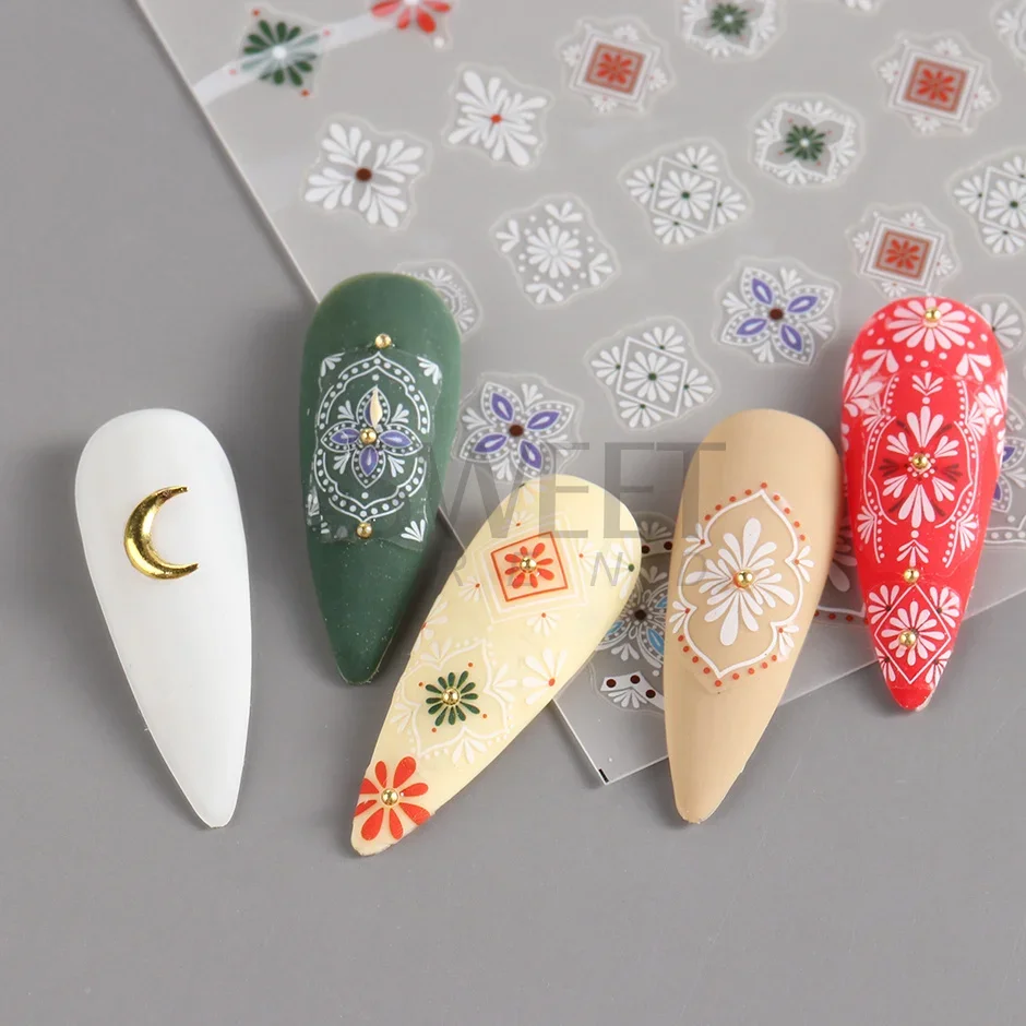 3D ボヘミアン マット 新作 ネイルステッカー チャーム  - Nail Art France のレビューと価格