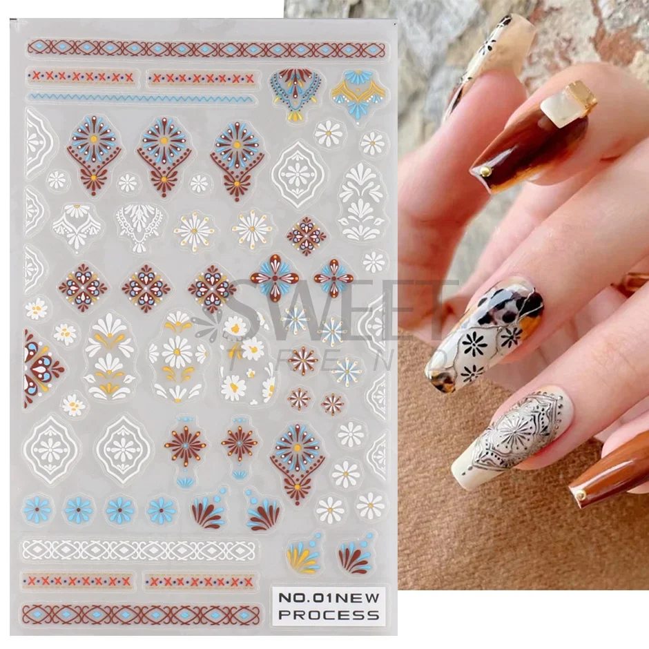 3D ボヘミアン マット 新作 ネイルステッカー チャーム  - Nail Art France のレビューと価格
