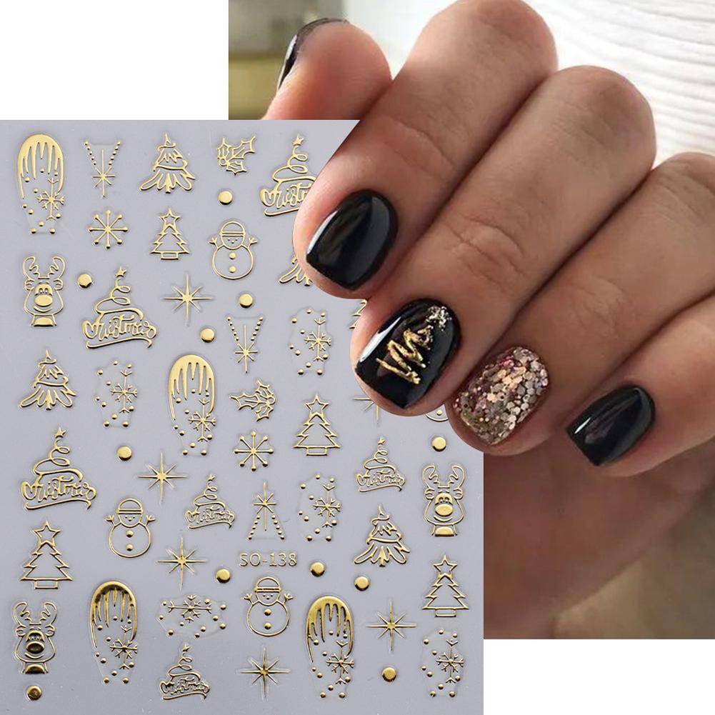 クリスマスネイルアートステッカー ネイルデカール 自己粘着  - Nail Art Xmas Stickers のレビューと価格
