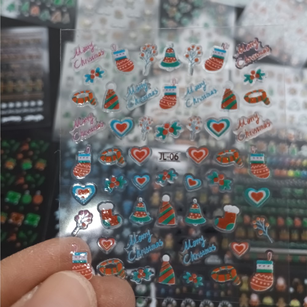 ネイルアート用ステッカー,クリスマス,カラフル,キラキラ,雪 - Nail Art Xmas Stickers のレビューと価格
