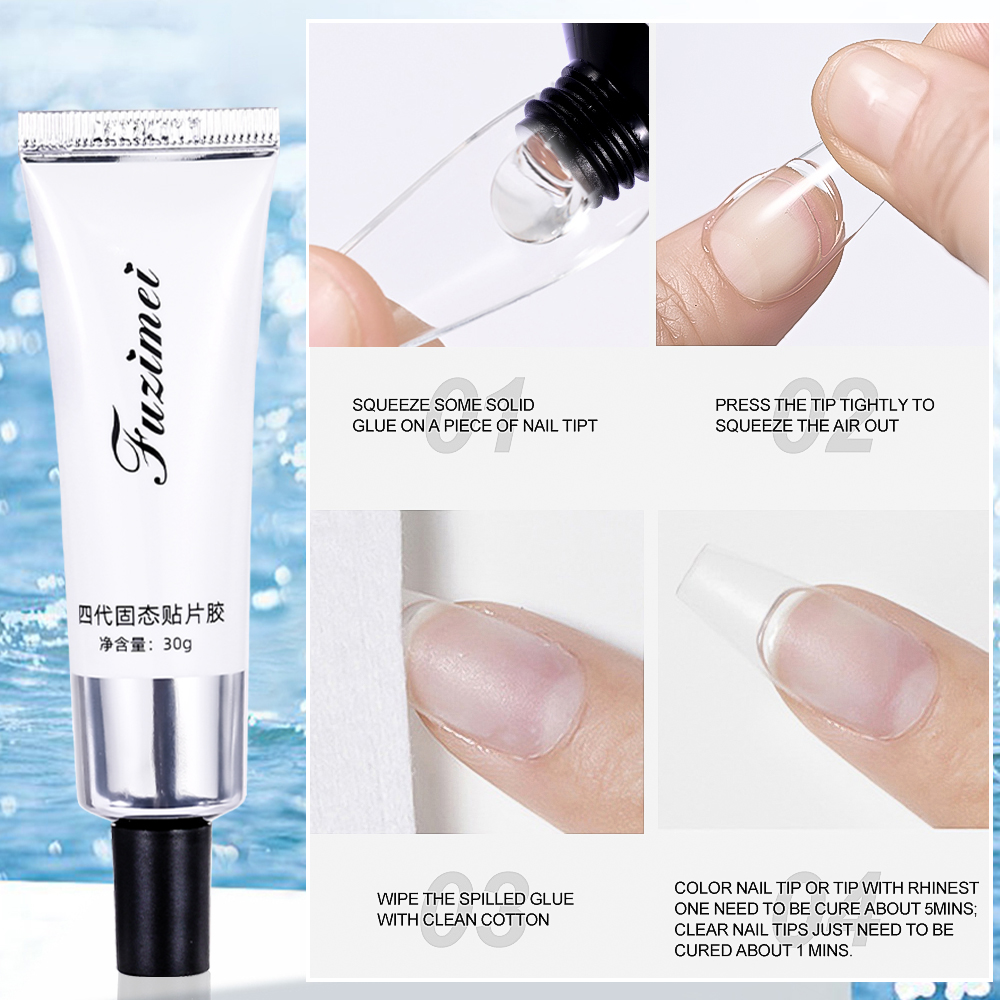 非常に強い偽の爪の接着剤,透明なフィンガーフォーム,接着剤, - Nail Extension Form のレビューと価格