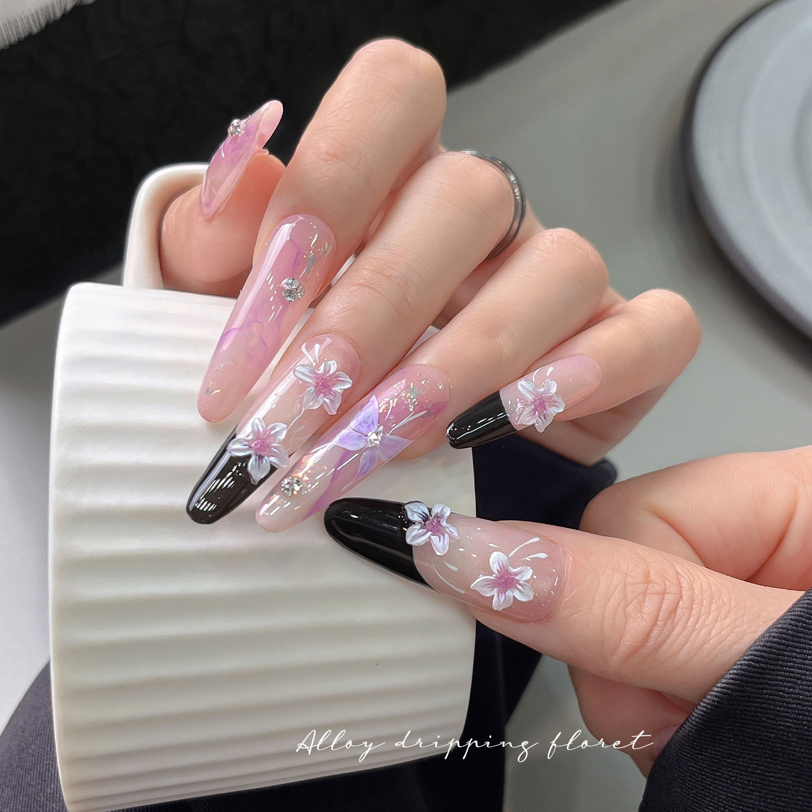 50 個の美しいグレージング 3D 春の五弁花ネイルアートチ - Nail Art Lotso のレビューと価格