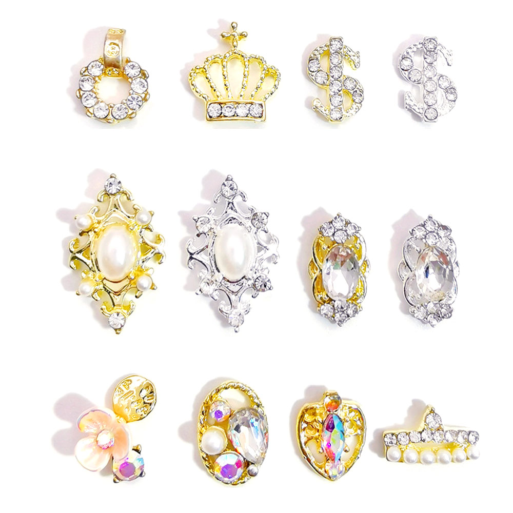 ネイル用ジュエリー,合金,10個ピース/ロットバッチ,ドル記 - Nail Art Lotso のレビューと価格