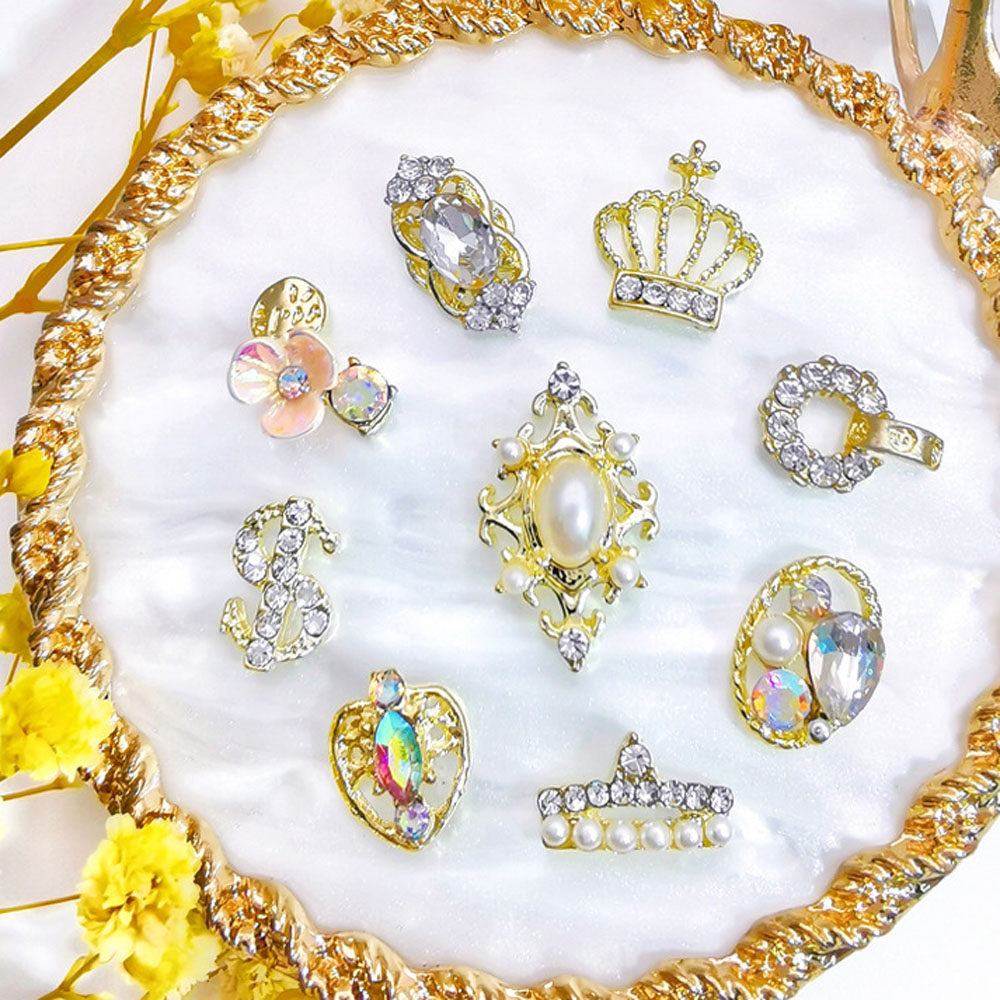 ネイル用ジュエリー,合金,10個ピース/ロットバッチ,ドル記 - Nail Art Lotso のレビューと価格