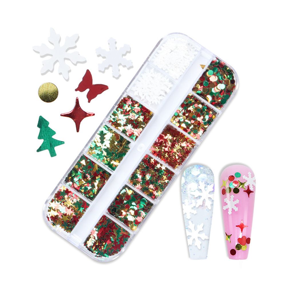 ネイルフレーク メタルスライス 薄いフレーク クリスマスツリ - Nail Art Xmas Tree のレビューと価格