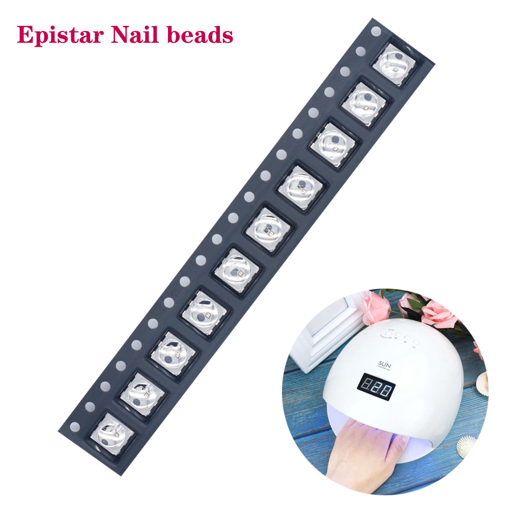 EpistarA 10個入り UV LEDネイルランプビーズ - Uv Led Lamp Nail のレビューと価格