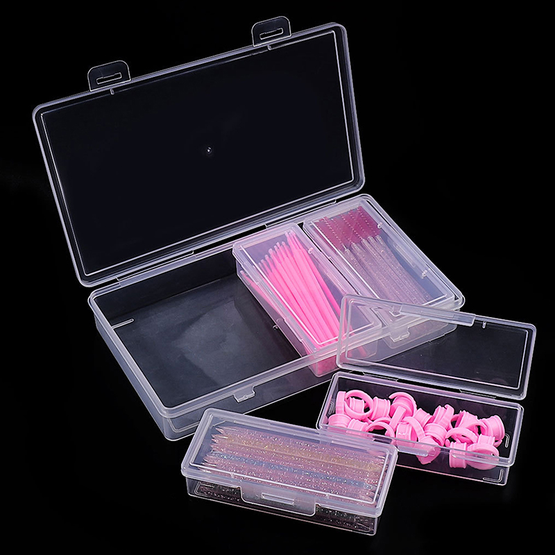 4グリッド独立収納ボックス透明ネイルアートツール防塵収納ボッ - Nail Extension Form のレビューと価格