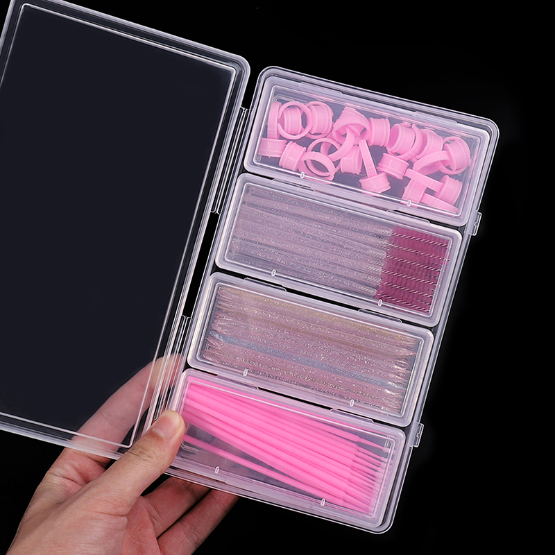 4グリッド独立収納ボックス透明ネイルアートツール防塵収納ボッ - Nail Extension Form のレビューと価格