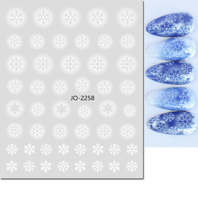 ネイルアート 3d デカール白中空雪片クリスマスツリーバック - Nail Art Xmas Tree のレビューと価格