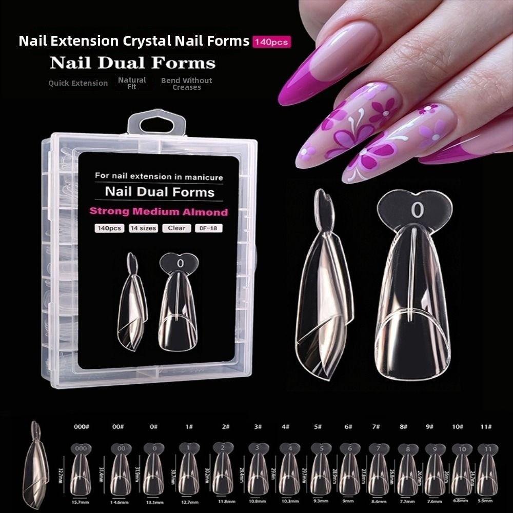 140個入り 14サイズ フレンチネイル デュアルフォーム  - Nail Extension Form のレビューと価格