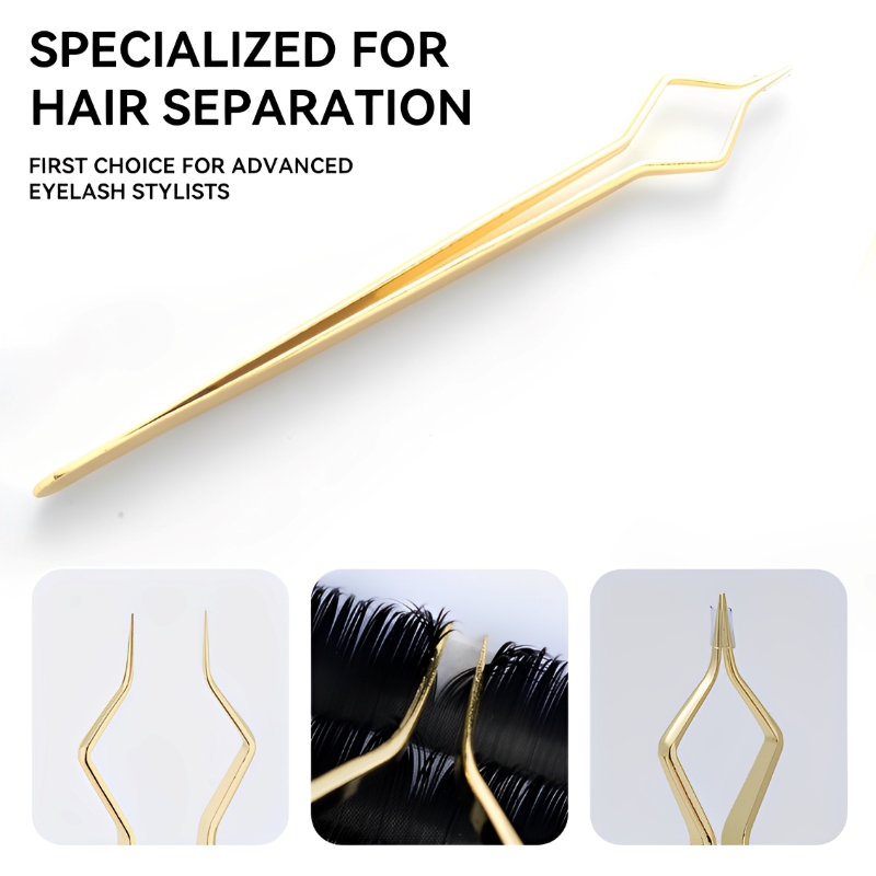 新しいまつげエクステンションピンセット滑り止めステンレス鋼湾 - Nail Extension Form のレビューと価格